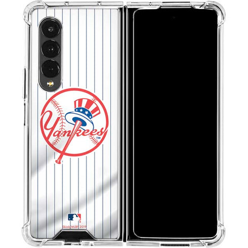 MLB New York Yankees Home Jersey Galaxy Z Fold4 5G Clear Case
